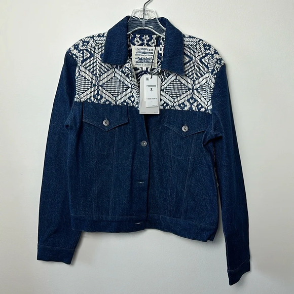 Levi's Jackets & Blazers - Levis Womens French Fringe Trucker Jacket Small Western Rodeo Blue Denim‎ NEW